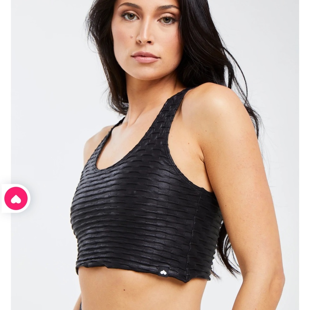 Chrome Cropped Tank Graphite